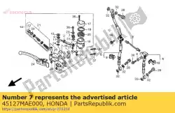 Ici, vous pouvez commander le pipe, fr. Frein auprès de Honda , avec le numéro de pièce 45127MAE000: