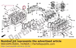 honda 90010MCA000 boulon, bride, 9x73 - La partie au fond