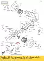 43041Y003, Kawasaki, étrier-assy, ??fr, lh kvf300ccf kawasaki  brute force kvf 300 2012 2013 2015 2016 2017 2018 2020 2021, Nouveau