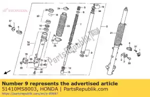 Honda 51410MS8003 comp. tubo, garfo fr - Lado inferior
