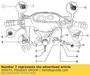 Piaggio Group 292071 sleutel bediening. schakelaar - Onderkant