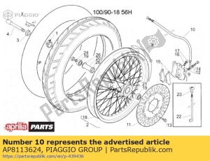 aprilia AP8113624 brake olieleiding - Onderkant