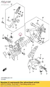 suzuki 4357117K00 guardia, fr reposapiés, r - Lado inferior