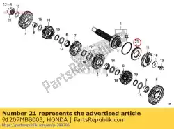 Here you can order the oil seal, 39x72x8 from Honda, with part number 91207MBB003: