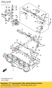 suzuki 1368304K10 slang (8.5x4.5x30) - Onderkant