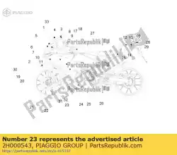 Tutaj możesz zamówić naklejka na doln? Owiewk? Lew? ? Aprilia? Od Piaggio Group , z numerem części 2H000543: