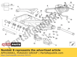 Aprilia AP9100061, Glijblok, OEM: Aprilia AP9100061