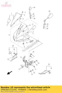 yamaha 5PW283152100 emblema - Lado inferior