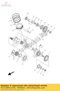 yamaha 933108401700 bearing - Bottom side