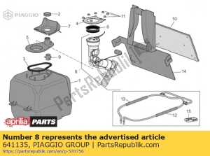 aprilia 641135 pompe à carburant cpl. - La partie au fond