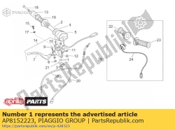 Aprilia AP8152223, Speciale kolomschroef m2x12, OEM: Aprilia AP8152223