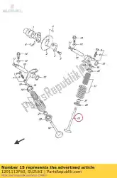 klep, inlaat van Suzuki, met onderdeel nummer 1291112F60, bestel je hier online: