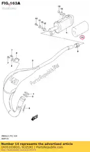 suzuki 1435103B10 silencer,muf - Bottom side