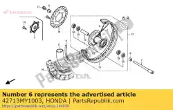 Qui puoi ordinare patta, pneumatico (bridgestone) da Honda , con numero parte 42713MY1003: