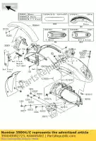 350040082723, Kawasaki, pára-choque frontal, c.p. azul kawasaki vn custom c classic b vulcan lt d vn900 900 , Novo