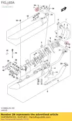 Here you can order the spacer,clamp from Suzuki, with part number 1445845G10: