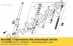 Here you can order the fork assy., r. Fr. (showa) from Honda, with part number 51400MGCD31: