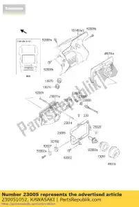 kawasaki 230051052 lampe tête corps comp kl600-a1 - La partie au fond