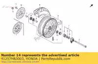 91257HB3003, Honda, parapolvere, 35x20x7 (arai) honda nhx trx 110 300 400 2000 2001 2002 2003 2004 2005 2006 2007 2008 2009, Nuovo