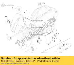 Piaggio Group 1C000336 hose clamp - Bottom side