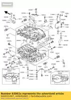 920021467, Kawasaki, Bolt en450-a1 kawasaki en er gpz kle ltd 450 500 1985 1986 1987 1988 1989 1990 1991 1992 1993 1994 1995 1996 1997 1998 1999 2000 2001 2002 2003 2004 2005 2006 2007, New