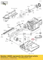 Here you can order the filter-oil from Kawasaki, with part number 490650014: