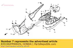 Aquí puede pedir cubierta, r fl * r264c * de Honda , con el número de pieza 83510GFM900ZK: