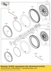 Here you can order the 01 band-rim,2. 75-21 from Kawasaki, with part number 410230028: