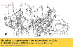 Qui puoi ordinare basamento motore, giusto da Honda , con numero parte 11100KRN506: