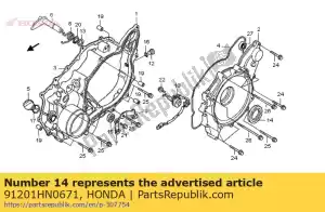 honda 91201HN0671 oil seal, 32x52x8 - Bottom side