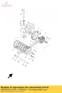 yamaha 5WXE63511000 plate, pressure 1 - Bottom side