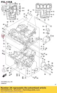 suzuki 0910606076 tornillo - Lado inferior