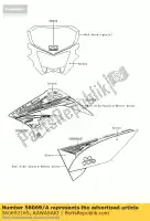 560692165, Kawasaki, pattern, shroud, upp, lh klx125dd kawasaki d tracker 125 2013, Nieuw