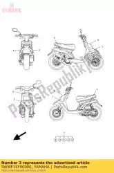 Here you can order the graphic 3 from Yamaha, with part number 5WWF15F90000:
