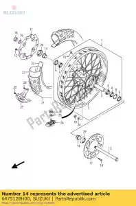 suzuki 6475128H00 espaciador, eje trasero - Lado inferior