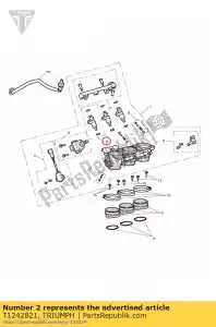 triumph T1242821 conjunto injetor de combustível - Lado inferior