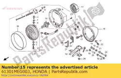 Aqui você pode pedir o caso, farol em Honda , com o número da peça 61301MEG003: