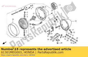 honda 61301MEG003 caso, farol - Lado inferior