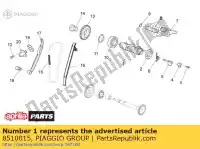 8510015, Piaggio Group, árvore de cames traseira aprilia  rxv rxv sxv sxv 450 550 2006 2008 2009 2010 2011, Novo