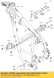 Here you can order the bracket-engine kl650-c1 from Kawasaki, with part number 320291956: