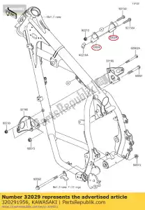 kawasaki 320291956 bracket-engine kl650-c1 - Bottom side