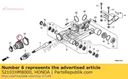 Aquí puede pedir bota, articulación de Honda , con el número de pieza 52101HM8000: