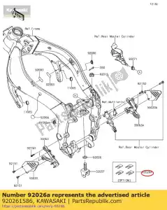 Kawasaki 920261586 spacer-set,race optio - Bottom side