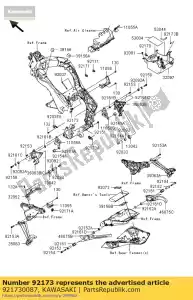 kawasaki 921730087 abrazadera, clip zr1000eaf - Lado inferior