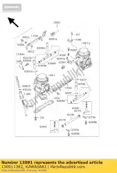 Ici, vous pouvez commander le support, papillon des gaz en450-a1 auprès de Kawasaki , avec le numéro de pièce 130911382: