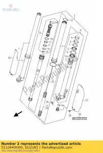 Suzuki 5110449H00 amortisseur assy, ??fro - La partie au fond