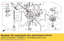 Aqui você pode pedir o nenhuma descrição disponível no momento em Honda , com o número da peça 16017KSRA02: