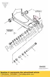 Here you can order the flanged sleeve, m6x9. 6x10. 5 from Triumph, with part number T3010046: