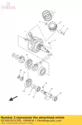 Here you can order the bearing from Yamaha, with part number 93306305X700: