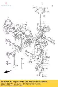 Suzuki 1333121E40 anel - Lado inferior